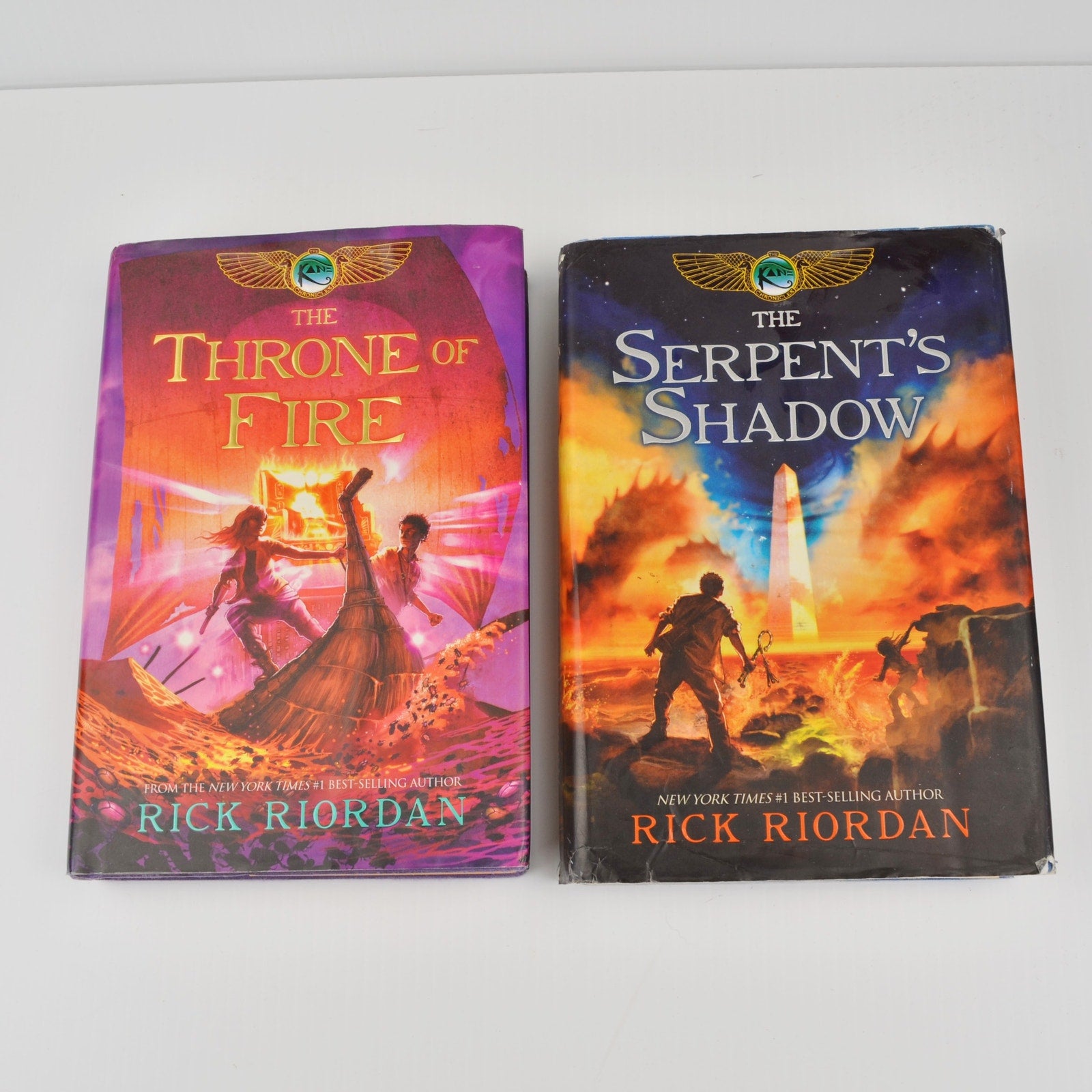The Kane Chronicles by Rick Riordan Books 2,3 - 1st Ed Hardcover, Throne of Fire