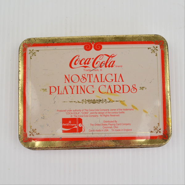 Vintage Coca-Cola Nostalgia Playing Cards - 3 Tins, 6 Sealed Decks 1994, 95, 96