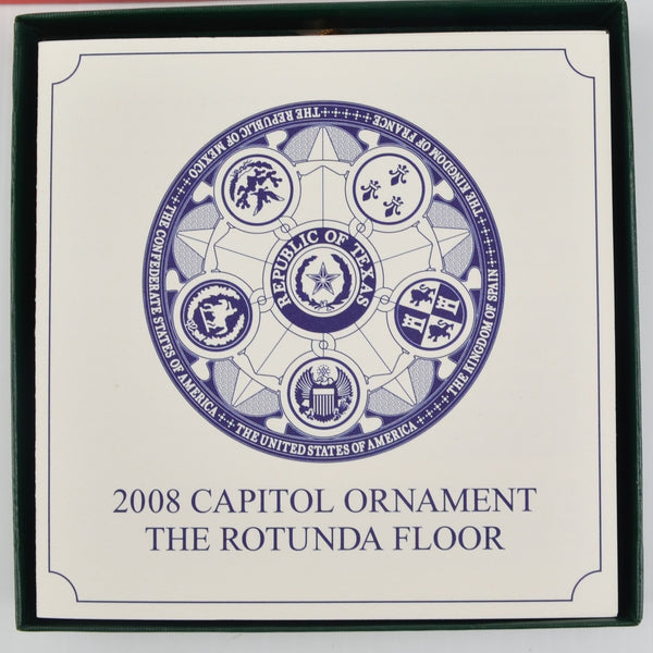 2008 Texas State Capitol Ornament - Booklet - Capitol Rotunda Floor - NEW