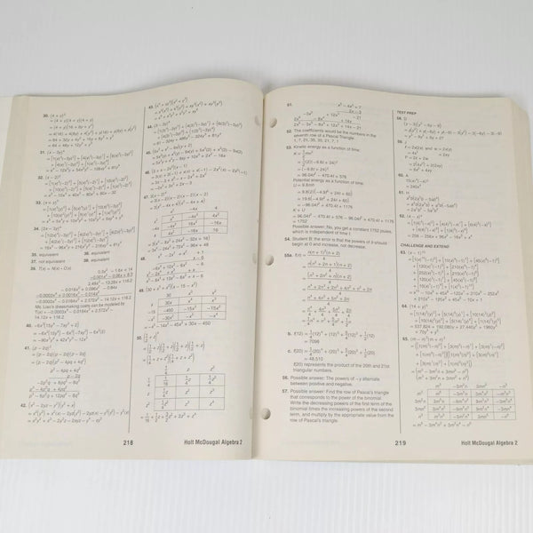 Holt McDougal Algebra 2 Solutions Key - Worked Out Solutions (1154)