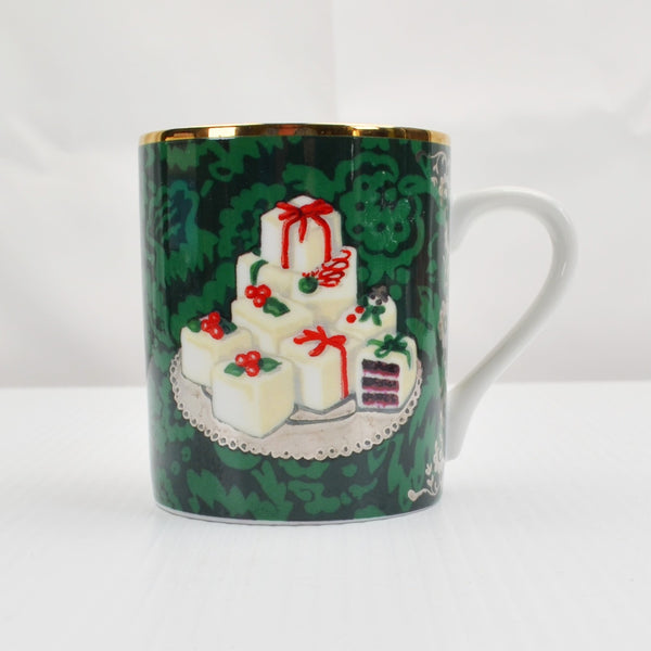 Andrea by Sadek Cherry Cake Coffee Mug "Les Delices" Japan Porcelain Vintage