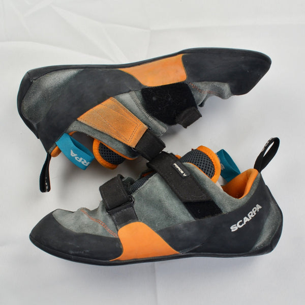 Scarpa Force V Climbing Shoes Mens Size EU 46 US 12 Mangrove Papaya Gray Black