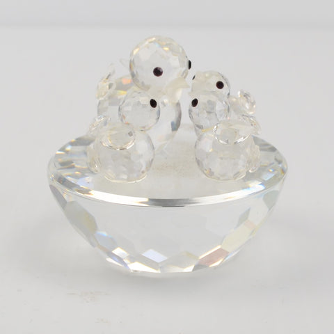 Swarovski Crystal Bird's Nest Bird Bath Exquisite Accents Collection 013842