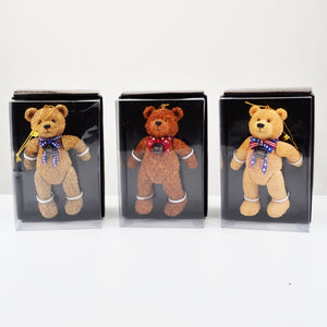 2002 Wish Bear Ornaments SET Of 3, Celebrating 100th Anniversary Teddy Bear NIB