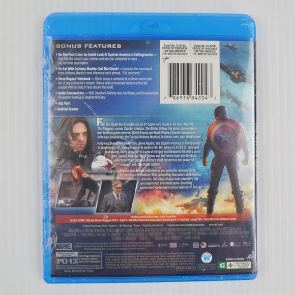 Captain America: The Winter Soldier (BLU-RAY, 2014) Chris Evans, Johansson - NEW