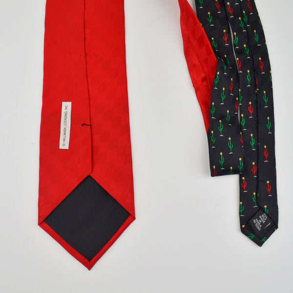 Hallmark Holiday Traditions Mens Necktie Silk Christmas Tie Santa Cowboy Western