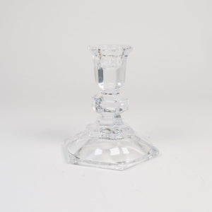 Crystal Candlestick Candle Holders 4" Lead Crystal Candlestick Hexagon Base