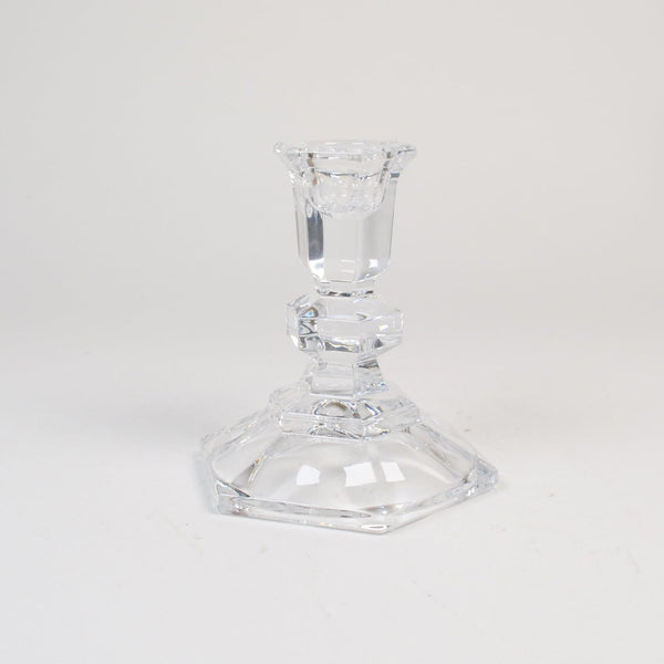 Crystal Candlestick Candle Holders 4" Lead Crystal Candlestick Hexagon Base