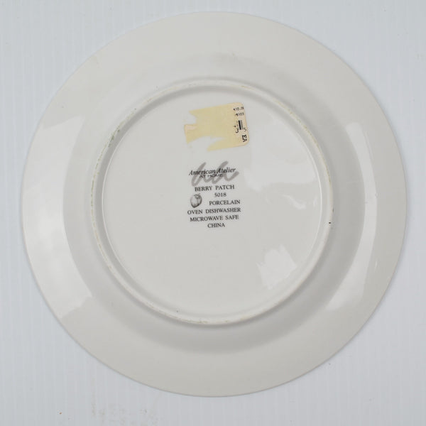 American Atelier Berry Patch 2 Dessert Plates Blackberry Blueberry - 8.25”