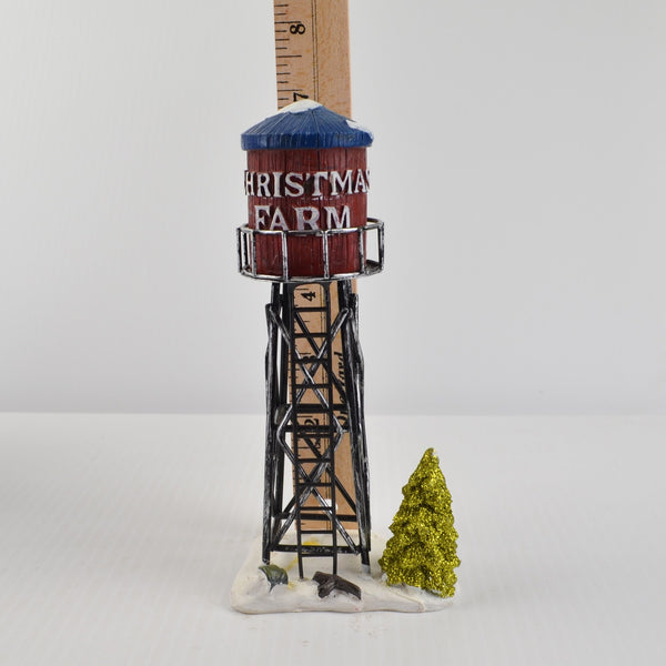 Holiday Time Christmas Village Water Towel - 7" Painted Christmas Farm Tower