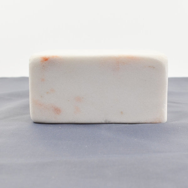 Marble Half Arch Bookend -  Heavy White Polished Natural Stone Marble Decor