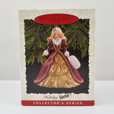 Hallmark Keepsake Christmas Barbie Ornament - Holiday Barbie Red Dress 1996