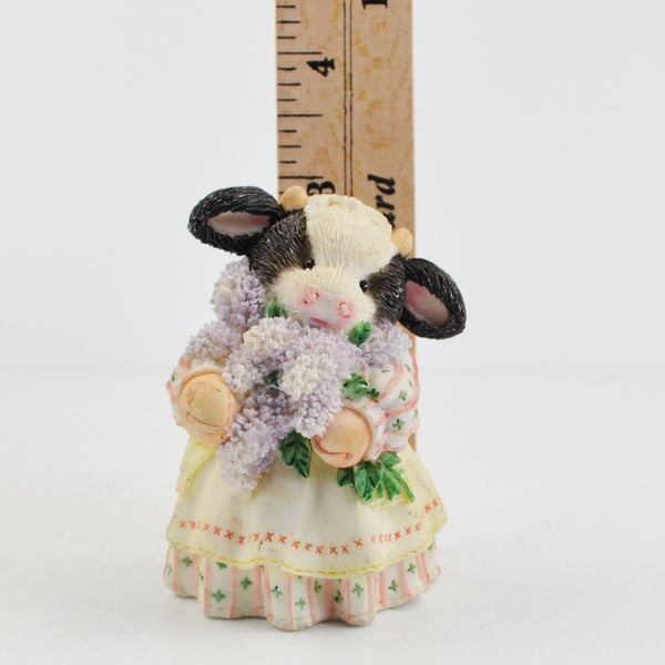Mary’s Moo Moos “The Coming of Spring Brings Utter Joy” 1994 Enesco Cow Figurine