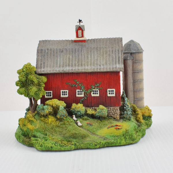 2001 Franklin Mint Coca-Cola "Rural Refreshment" Barn Sculpture - Silo, Tractor