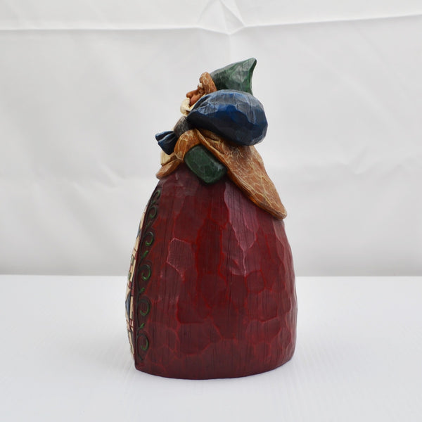 Jim Shore Heartwood Creek Santa With Bag Quilted 2002 Vintage 8.5” - In Box