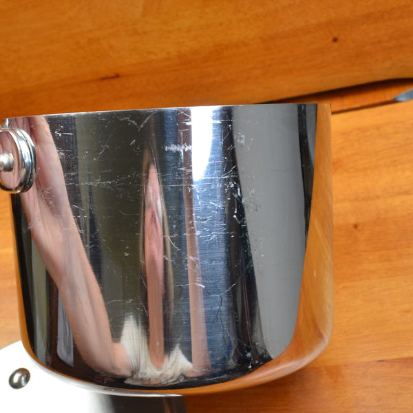 All-Clad D3 2 Quart Stainless Steel Covered Saucepan Cookware Pot with Lid