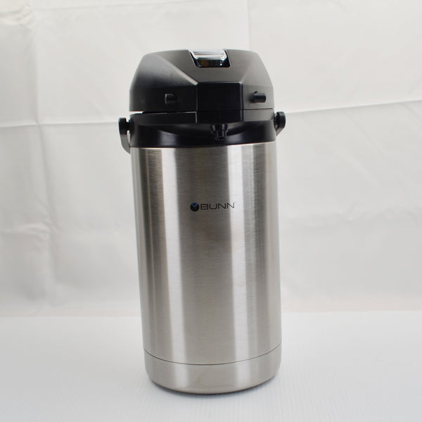 BUNN 3 Liter Lever-Action Airpot - Stainless Steel - Model 32130 Coffee Carafe