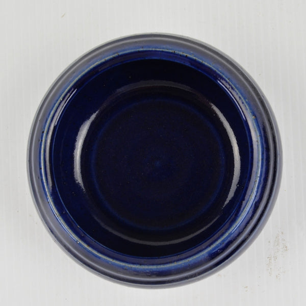 Handmade Studio Art Pottery Bowl, Hand Thrown, Artist Signed 5.5" Blue Dish