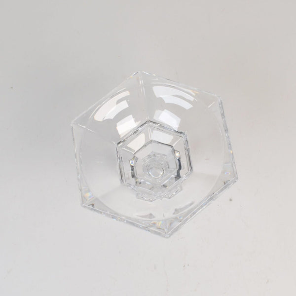 Crystal Candlestick Candle Holders 4" Lead Crystal Candlestick Hexagon Base