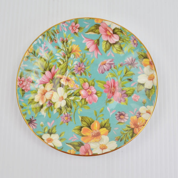 Set of 4 Bethany Floral Saucer Plates 5.5" Staffordshire England Fine Bone China