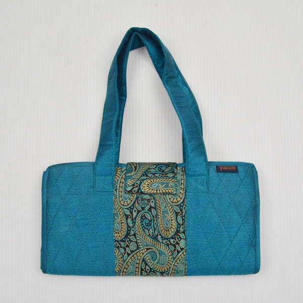 Yazzii Fold-Up Turquoise Fabric Travel Organizer Case Craft Storage Bag 4 Zip