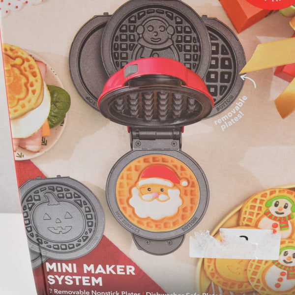 Dash MultiMaker™ Mini System Holiday Waffle Maker Halloween, Santa - WH81