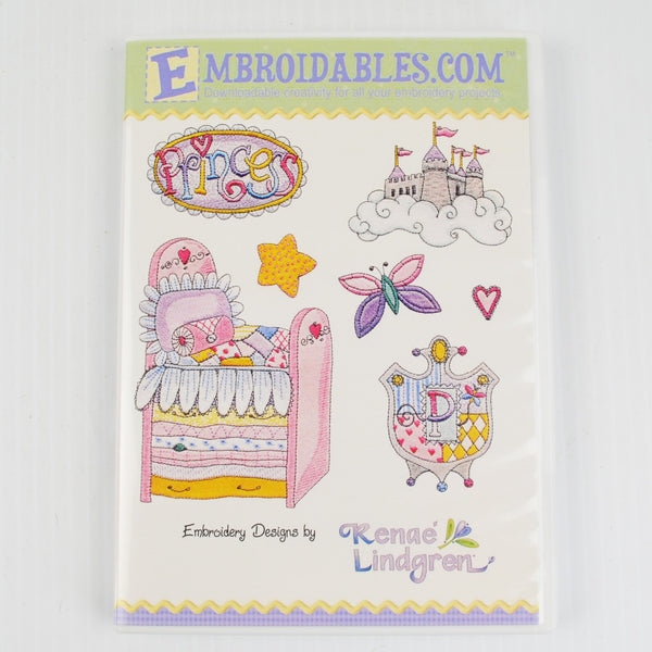 Princess Girl Fairytale Machine Embroidery CDs 1 & 2 Designs by Renae Lindgren