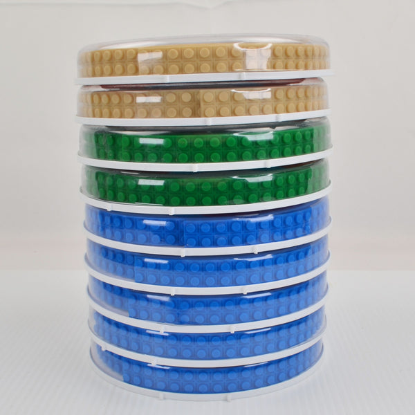 Lot of 9 Zuru Mayka Toy Block Tape - For LEGOs - 6.5ft - 2 Stud Roll - 3 Colors