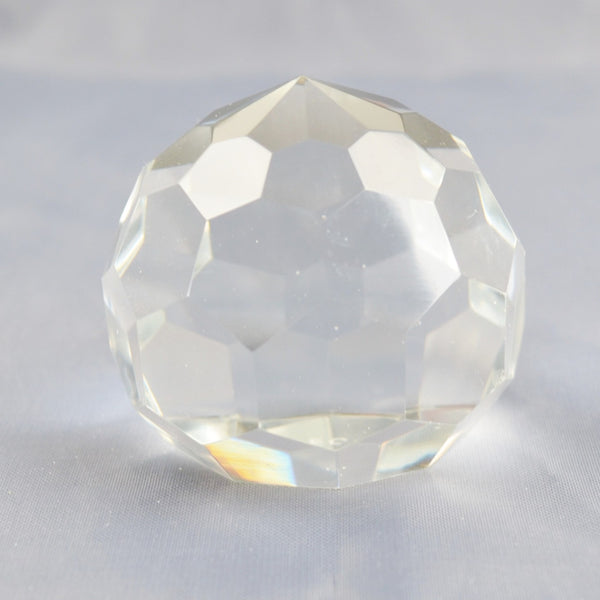 Tiffany & Co Faceted Crystal Ball Paperweight Spectrum by Stratton Art Glass 2.5