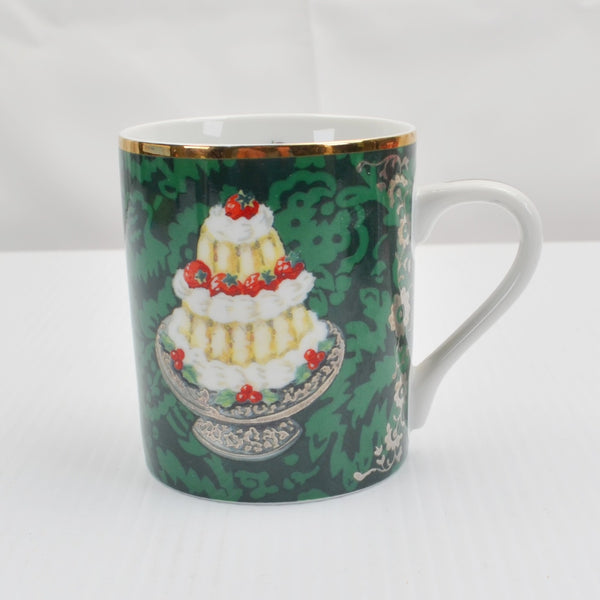Andrea by Sadek Strawberry Cake Coffee Mug "Les Delices" Japan Porcelain Vintage