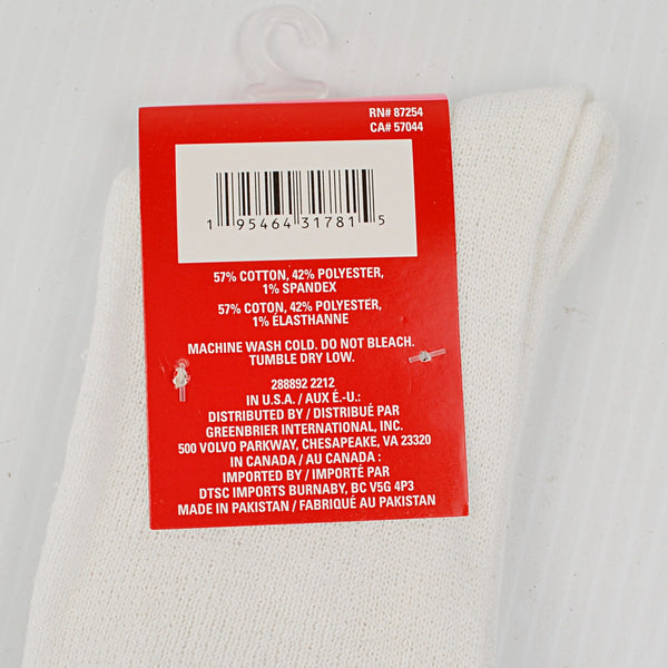 Diabetic Women Comfort Cushioned Crew Socks White Size 5-9 - 4 Pair NEW