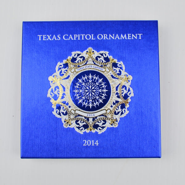 2014 Texas State Capitol Ornament - Booklet - Blue Oculus Window - NEW
