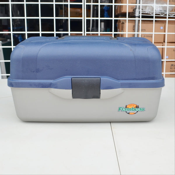 Flambeau Outdoors Fishing Tackle Box - Full of Lures and Other Tackle - Blue