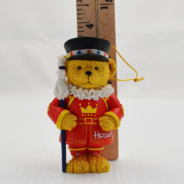 Vintage Harrods Teddy Bear Ornament Beefeater Guard Christmas London Holiday
