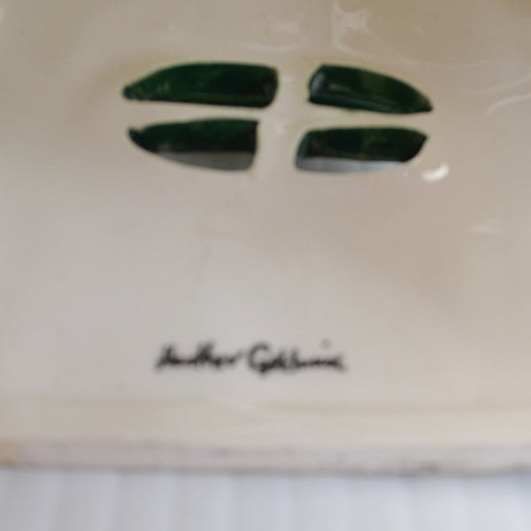 Blue Sky Clayworks, Signed by Heather Goldminc - Dragonfly Meadow Tea Light 5.5”