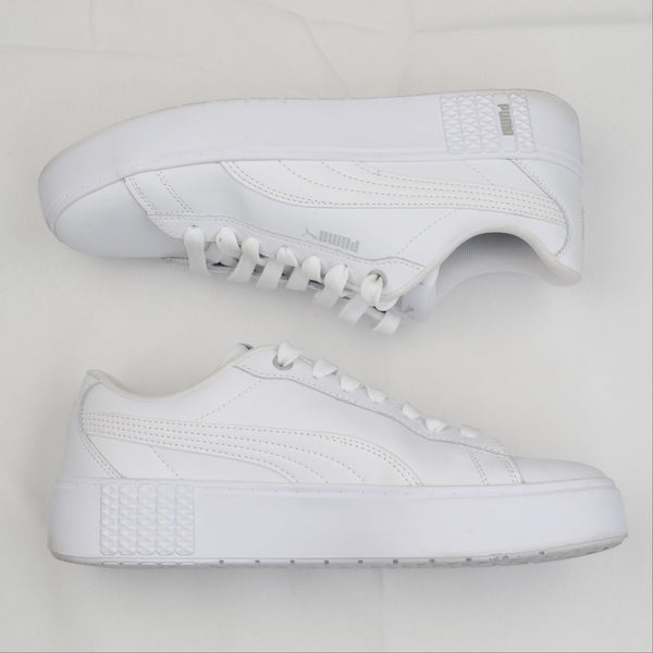 PUMA Women's Smash Platform Lifestyle Shoes White 394006-01 Size 10 Sneakers