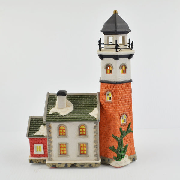 Santa's Workbench Collection Victorian Cape May Lighthouse 1999 - New LED Light