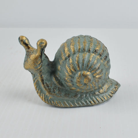 Garden Snail Cement Sitter - Garden Plant Decoration Statue Figurine 3" Tall