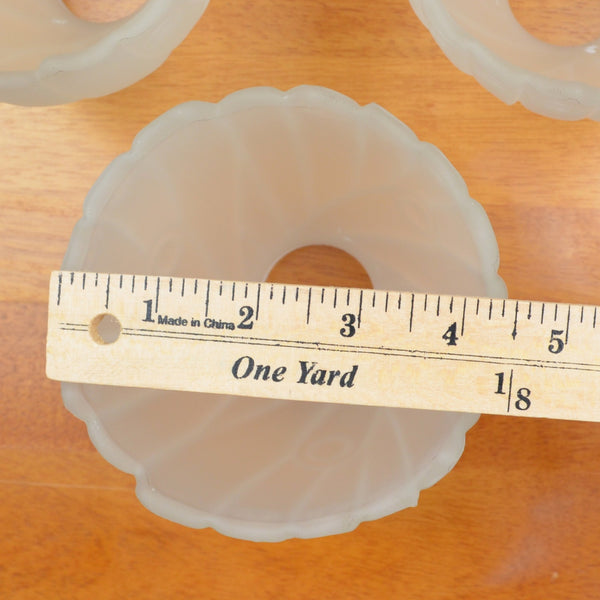 3 Light Frosted Glass Ceiling Fan Shades / Covers - Bell, Tulip 2" Fitting