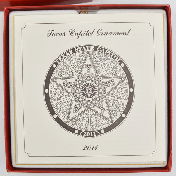 2011 Texas State Capitol Ornament - Booklet - Texas Capitol Chandeliers - NEW