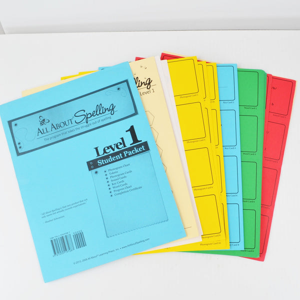 All About Spelling Level 1 Teacher Manual, Student Packet, Basic Phonograms