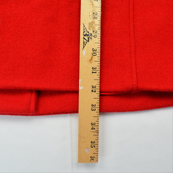 J. Crew Women’s Red Peacoat Wool Blend Size 16 Double Breasted Stadium Coat