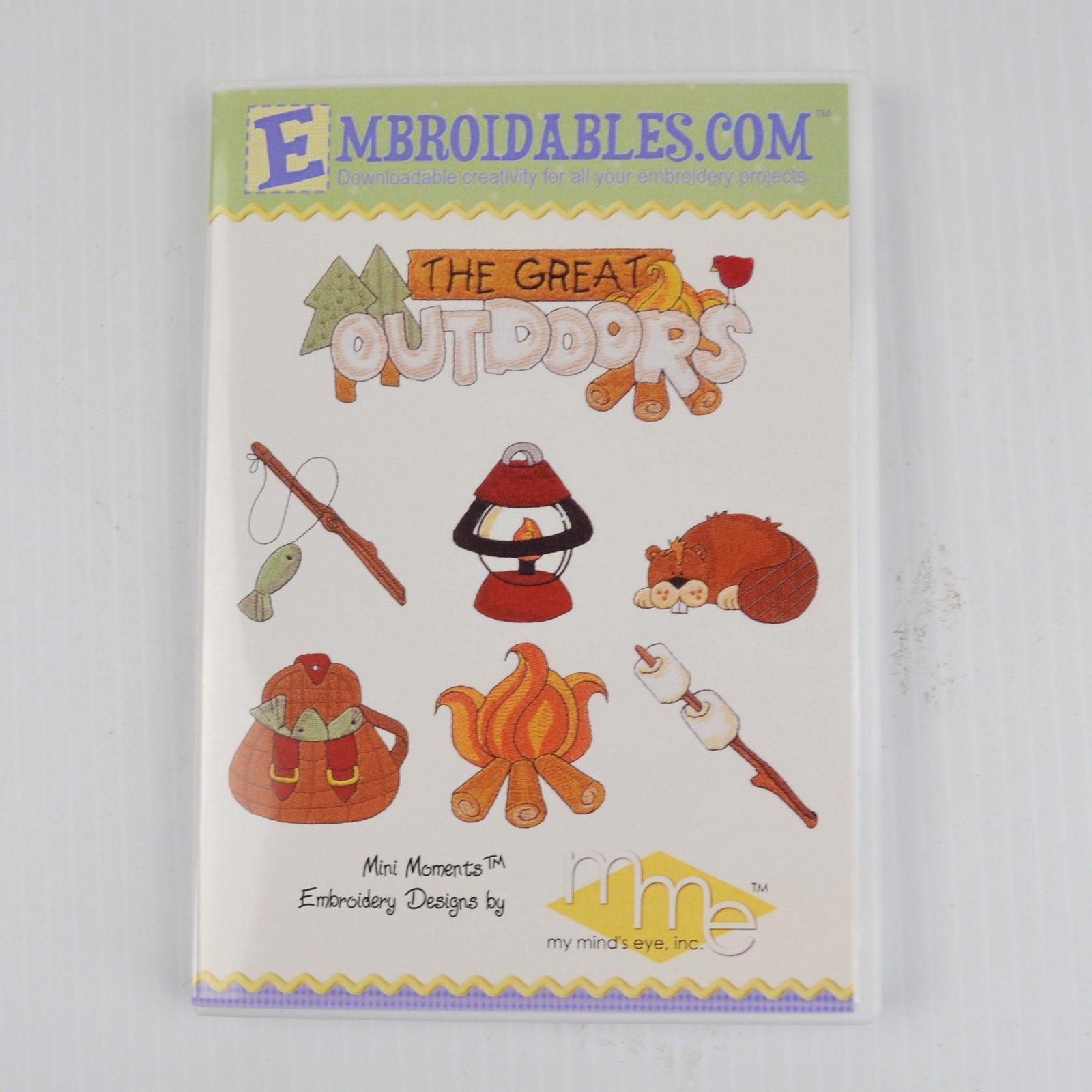 Great Outdoors Designs Machine Embroidery CD - by My Minds Eye - Camping Designs