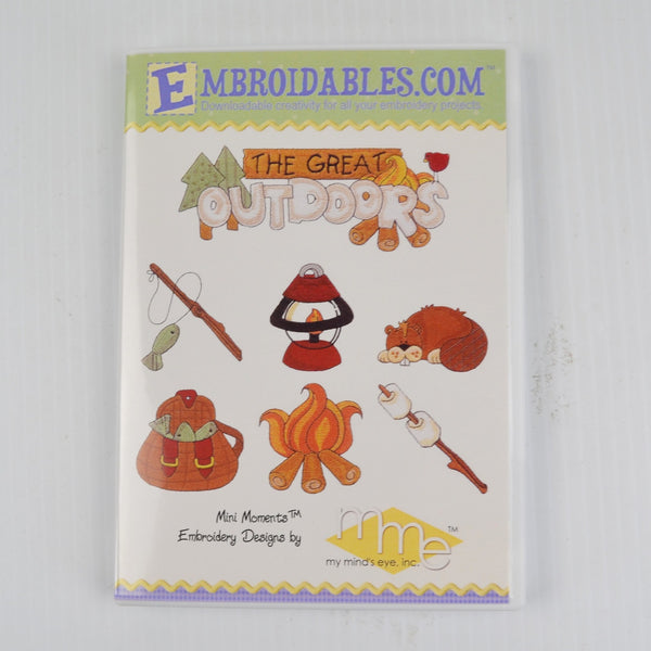 Great Outdoors Designs Machine Embroidery CD - by My Minds Eye - Camping Designs