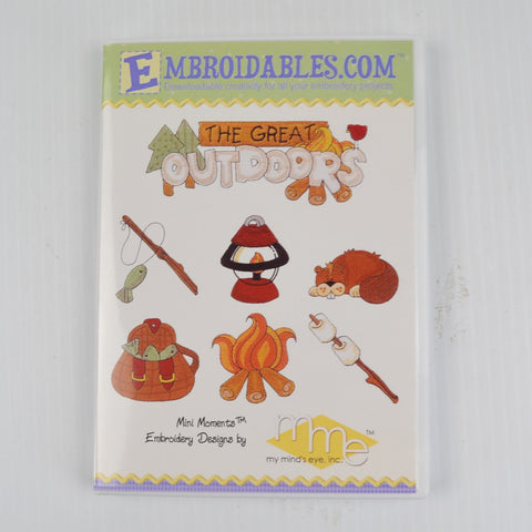 Great Outdoors Designs Machine Embroidery CD - by My Minds Eye - Camping Designs