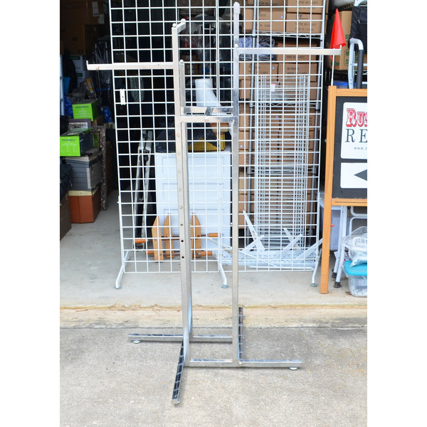 4 Arm Chrome Clothing or Purse Display Fixture Retail Store Display - Adjustable