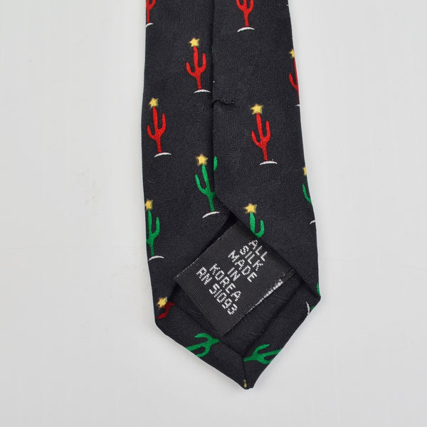 Hallmark Holiday Traditions Mens Necktie Silk Christmas Tie Santa Cowboy Western