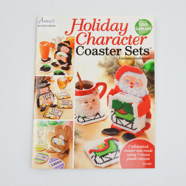Annies Easy Cross Stitch Cards Tags & Holiday Plastic Canvas Coasters - Lot of 2