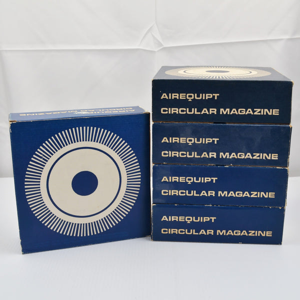 Vintage Airequipt Circular Slide Magazine Carousel Holds 100 Slides Lot of 5