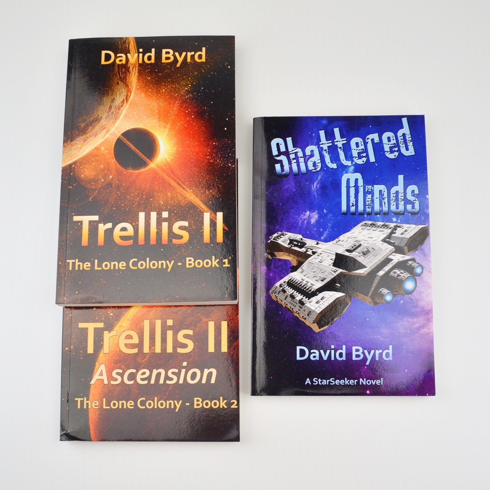 Trellis II: The Lone Colony by David Byrd - Books 1,2, Shattered Minds Lot of 3